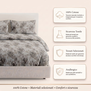 Set copripiumino in cotone con sacco e federa, morbido e traspirante, leggero e resistente 118 g/m², ideale per uso quotidiano, certificato OEKO-TEX, facile da lavare, comfort naturale e praticità per la biancheria da letto
