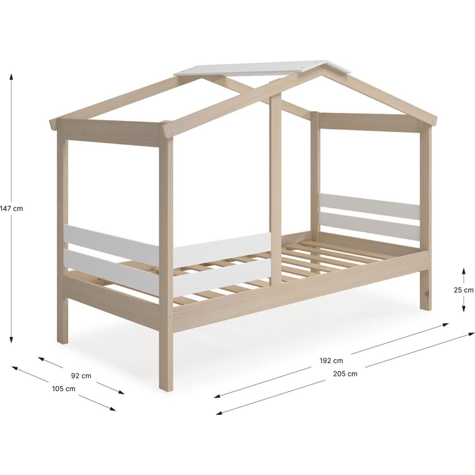 Lit cabane enfant en bois - VIOLETTE
