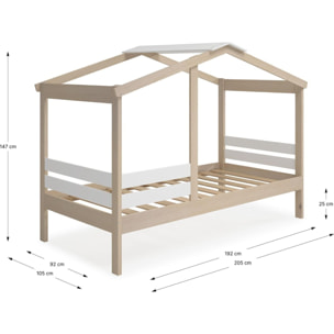 Lit cabane enfant en bois - VIOLETTE