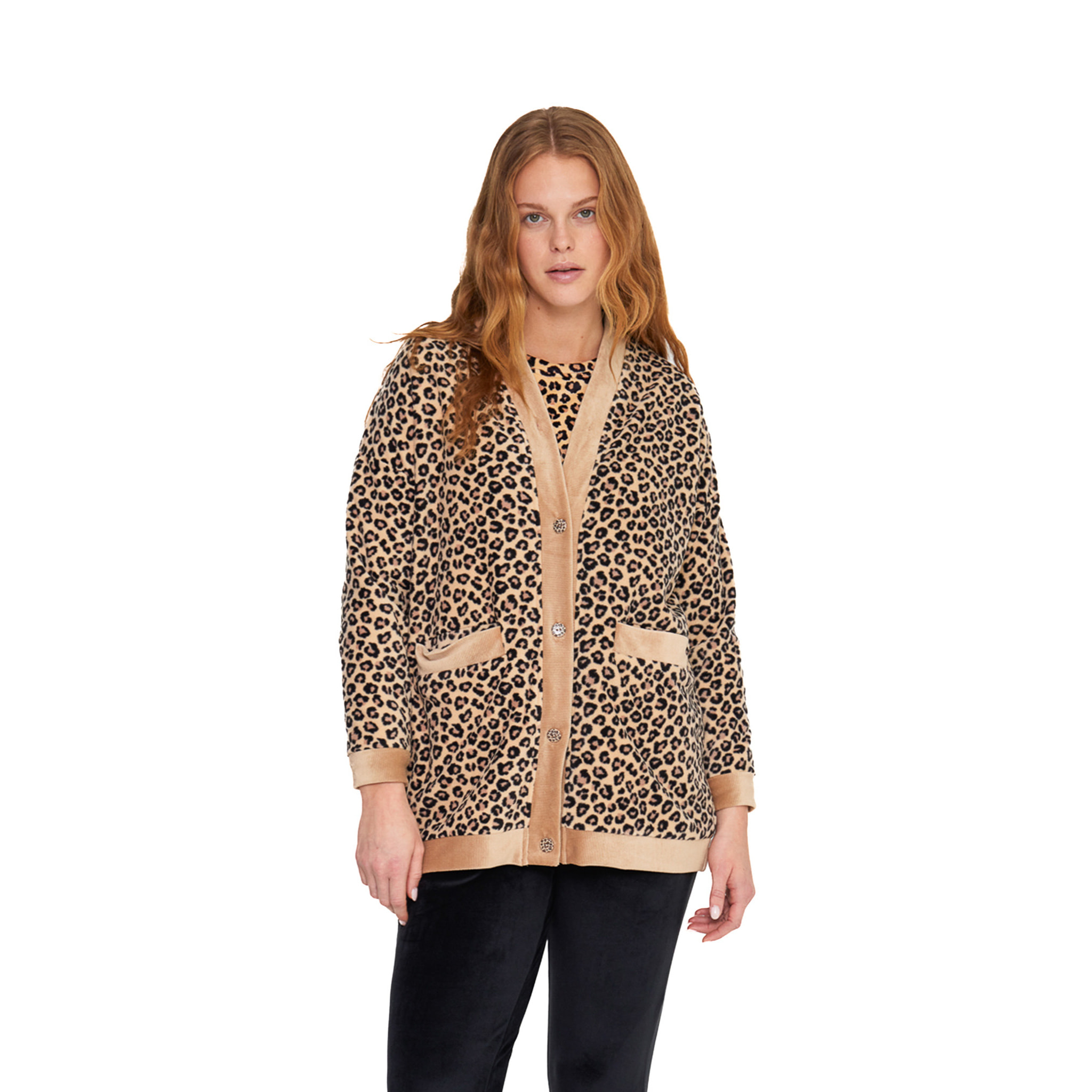 Giacca donna macu in pile e ciniglia con bottoni Noidinotte