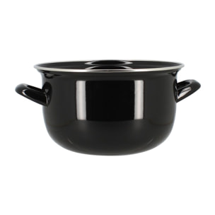 Friteuse en acier émaillé noir 20cm