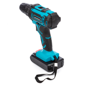 Trapano elettrico senza filo con doppia velocità, 45NM, valigetta di trasporto e 24 accessori. 2 batterie da 6500 mAh.