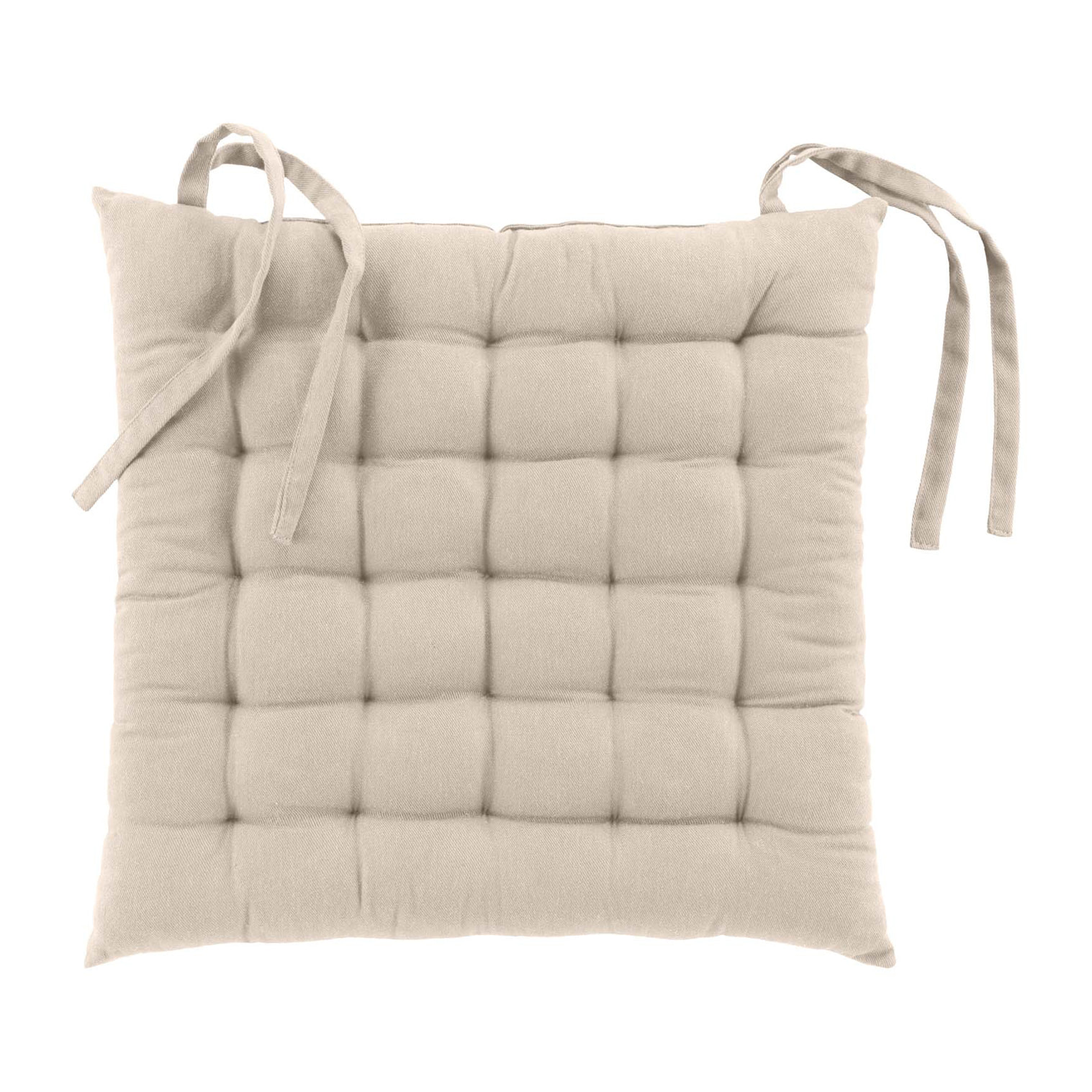 Assise matelassée en coton et polyester recyclé - Lin
