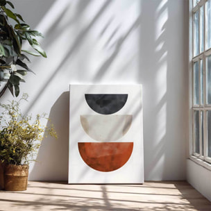 Tableau demi-cercles superposés Toile imprimée