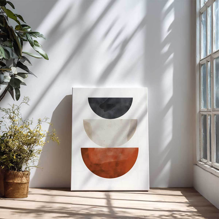 Tableau demi-cercles superposés Toile imprimée