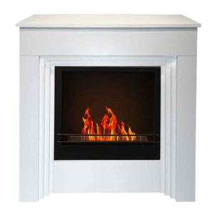 Bellini - Camino a bioetanolo da terra 96x35xH96 cm, bianco