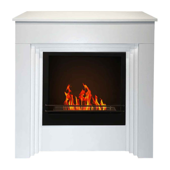 Bellini - Camino a bioetanolo da terra 96x35xH96 cm, bianco