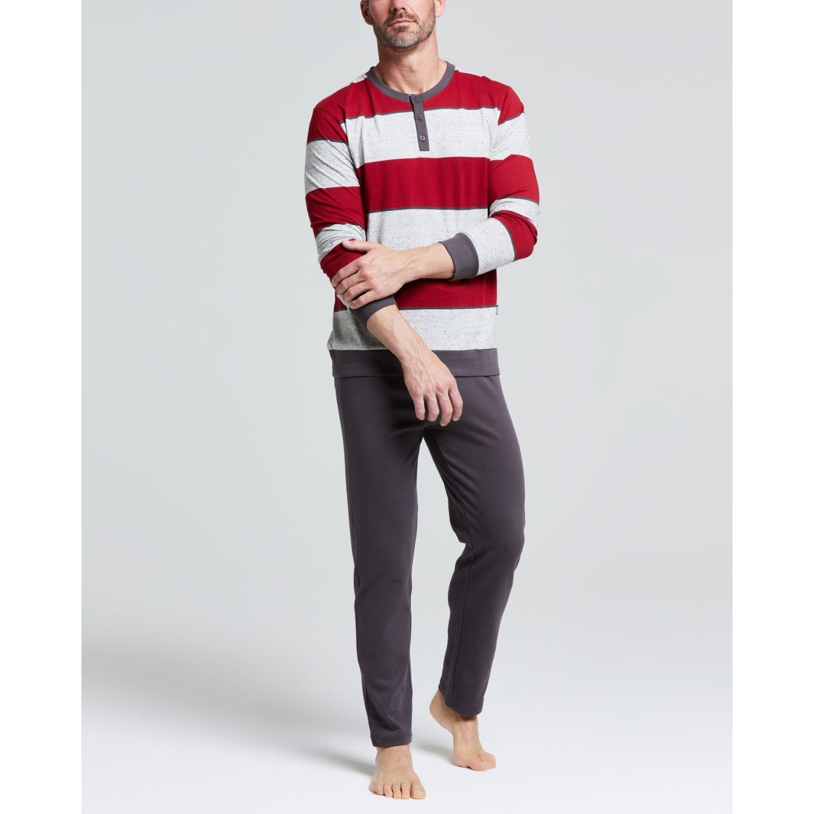 Pigiama lungo jersey di cotone e interlock Foppolo