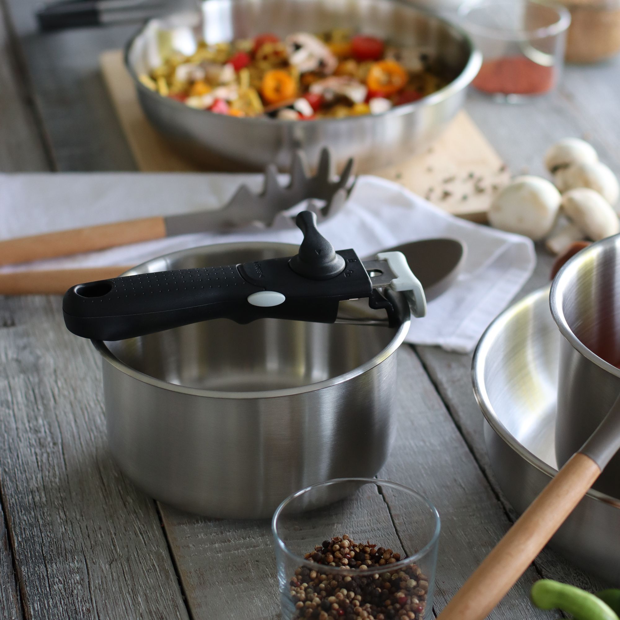 Casserole amovible en acier inoxydable 18cm - tous feux IRIS INOX