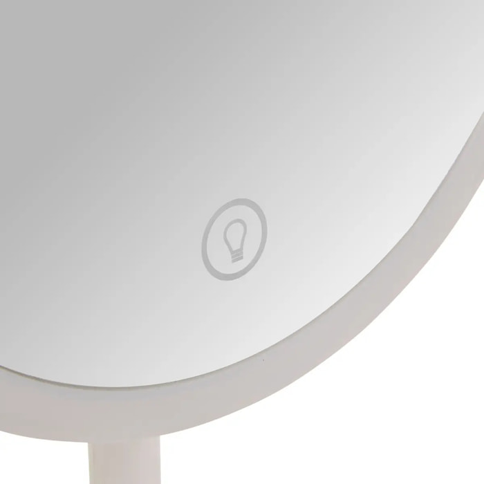Miroir lumineux L19cm blanc