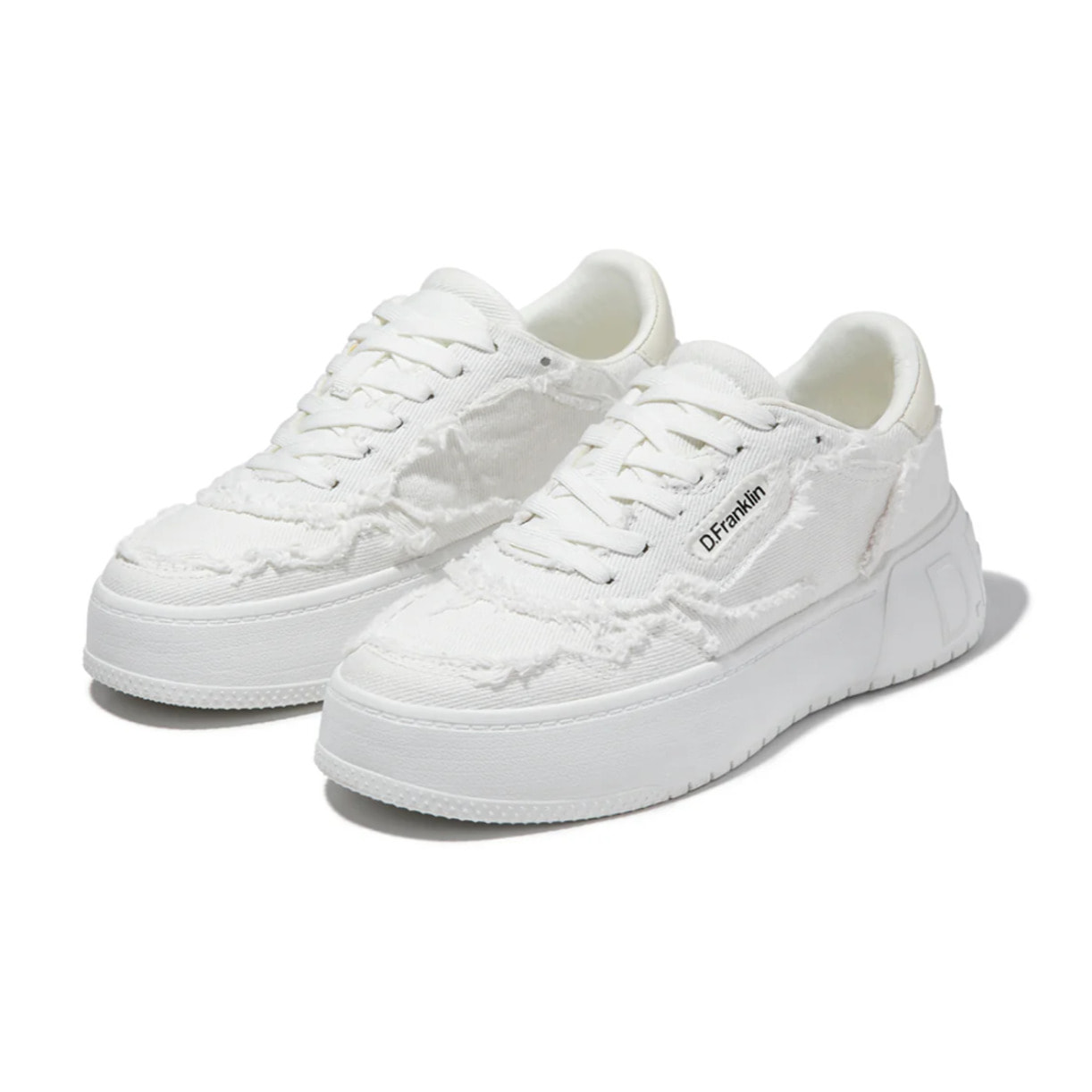 Zapatillas Casual Mujer Court Frayed Blanco D.Franklin