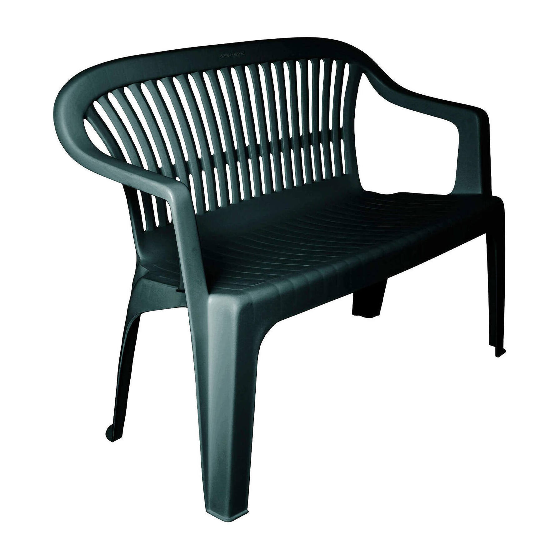 Panchina da esterno Asmi, Panca monoblocco da giardino, Panchina outdoor, 100% Made in Italy, 114x55h82 cm, Verde