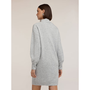 Motivi - Vestido regular de punto con strass - Gris