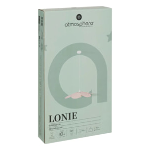 Suspension enfant - métal - rose - H64 cm