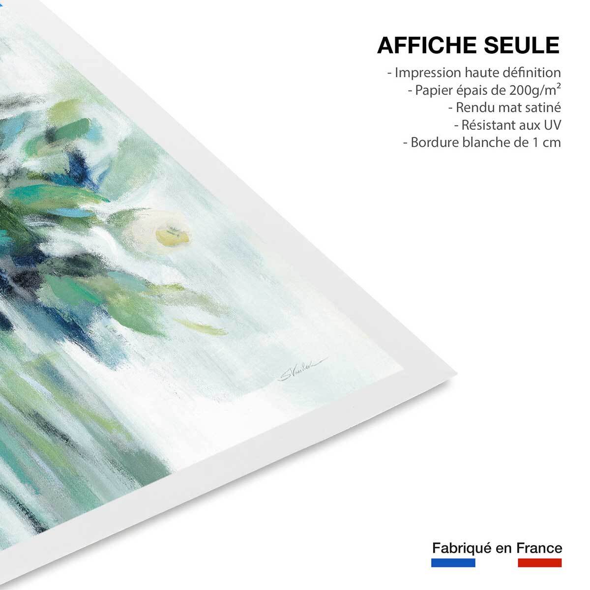 Affiche Aquarelle bouquet vert Affiche seule