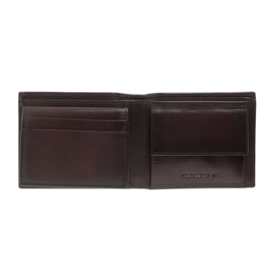 Portafoglio uomo in vera pelle - Modello Ebonoir - Casual - 10.8 x 8.5 x 2.0 cm