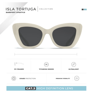 Gafas de Sol Isla Tortuga Blanco Hanukeii para hombre y mujer