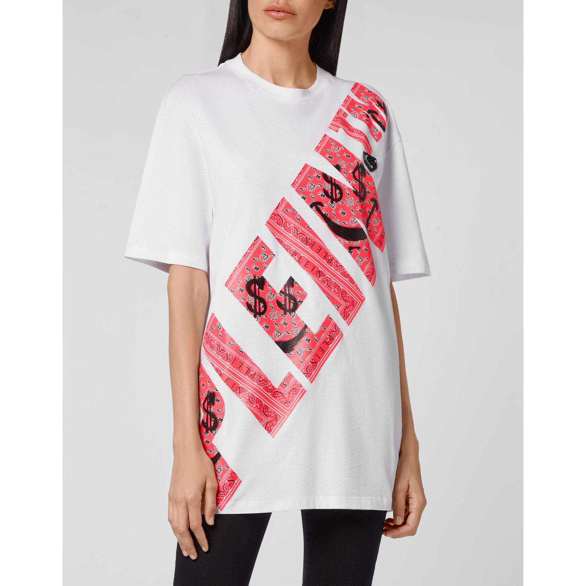 PHILIPP PLEIN T-shirt Round Neck SS Keep $miling