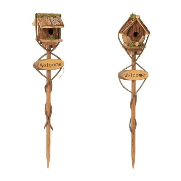 J-Line nichoir - bois - naturel - small - 2 pcs
