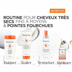 Nutritive - Brume de beauté démêlante thermoprotectrice 230° idéale pour cheveux secs fins à moyens 150 ml