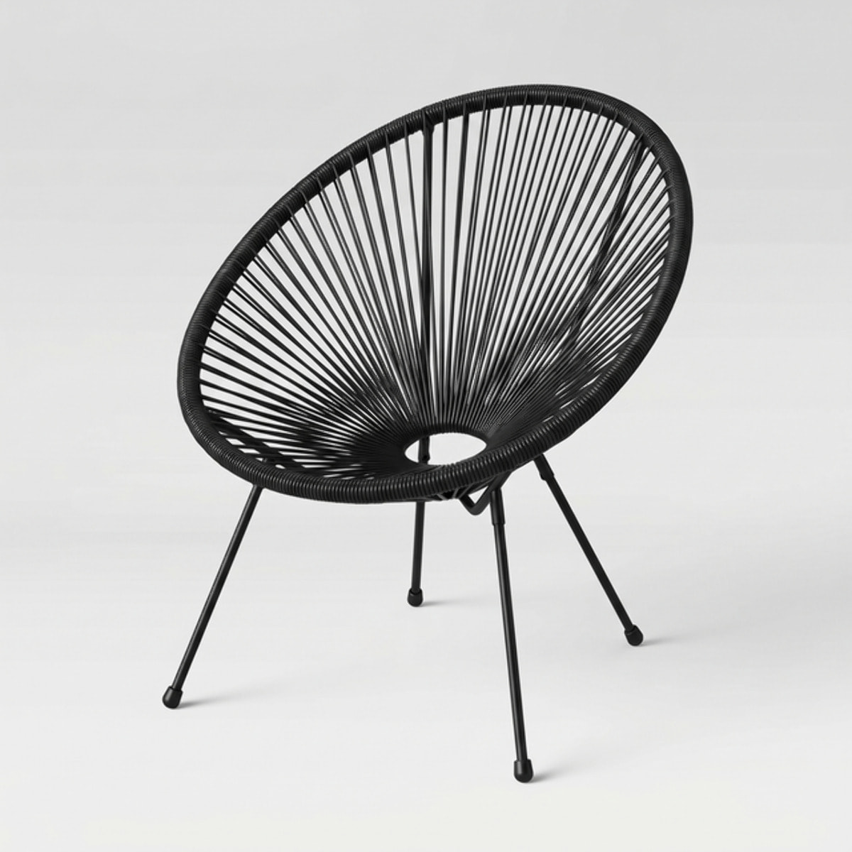 Sedia da giardino in acciaio e vimini sintetico multistring, poltrona outdoor design moderno, resistente a UV e acqua, antiruggine e facile da montare, seduta ergonomica e traspirante, ideale per balcone terrazzo e giardino