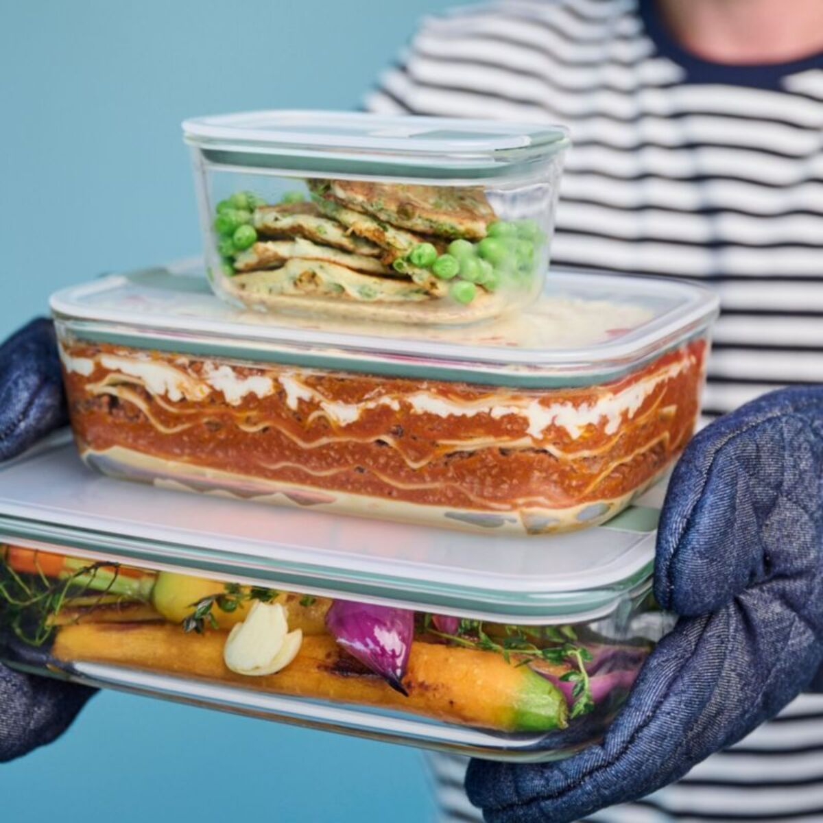 Boîte hermétique MEPAL en verre easyclip nordic sage 1L