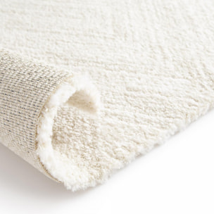 Tapis salon et chambre tissé motif faux uni NIMI