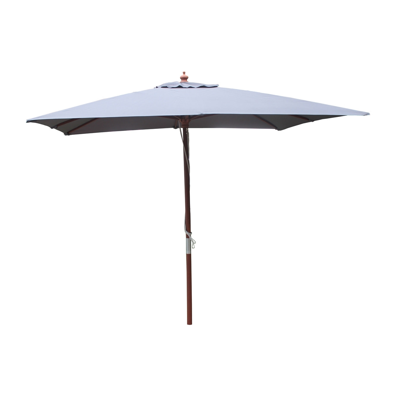 Parasol en bois carré toile grise PISO