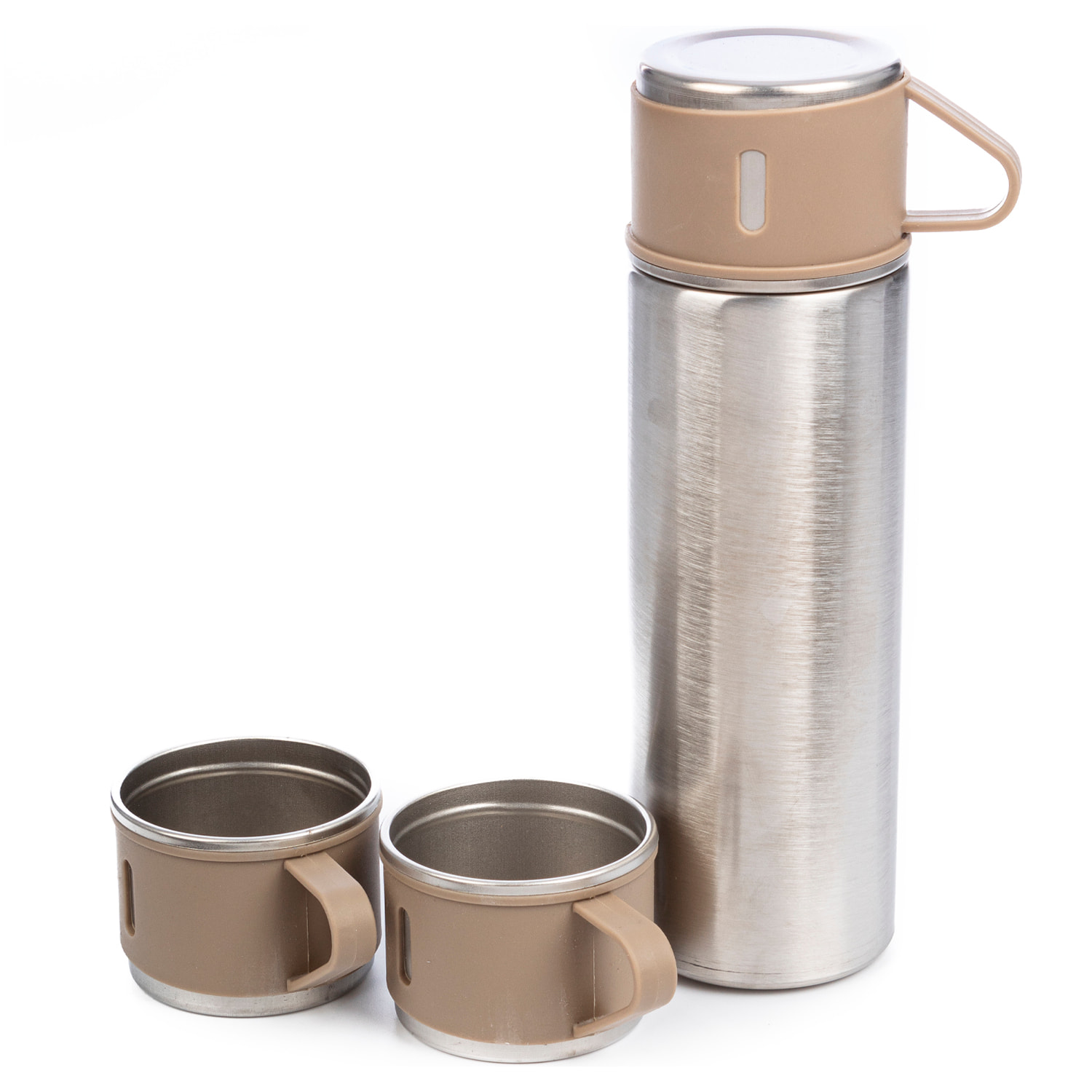 Set di termos di 500ml e 3 tazze isolanti. Mantenimento del freddo e del calore da 6 a 12 ore.