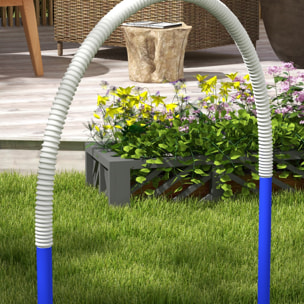 PawHut Set de Entrenamiento de Agilidad para Perros de 4 Piezas Juego de Agilidad para Perros con Bolsa de Transporte para Entrenamiento Suave Blanco y Azul