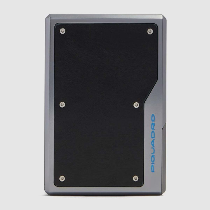 Piquadro Portacarte di credito MagSafe® in alluminio pelle