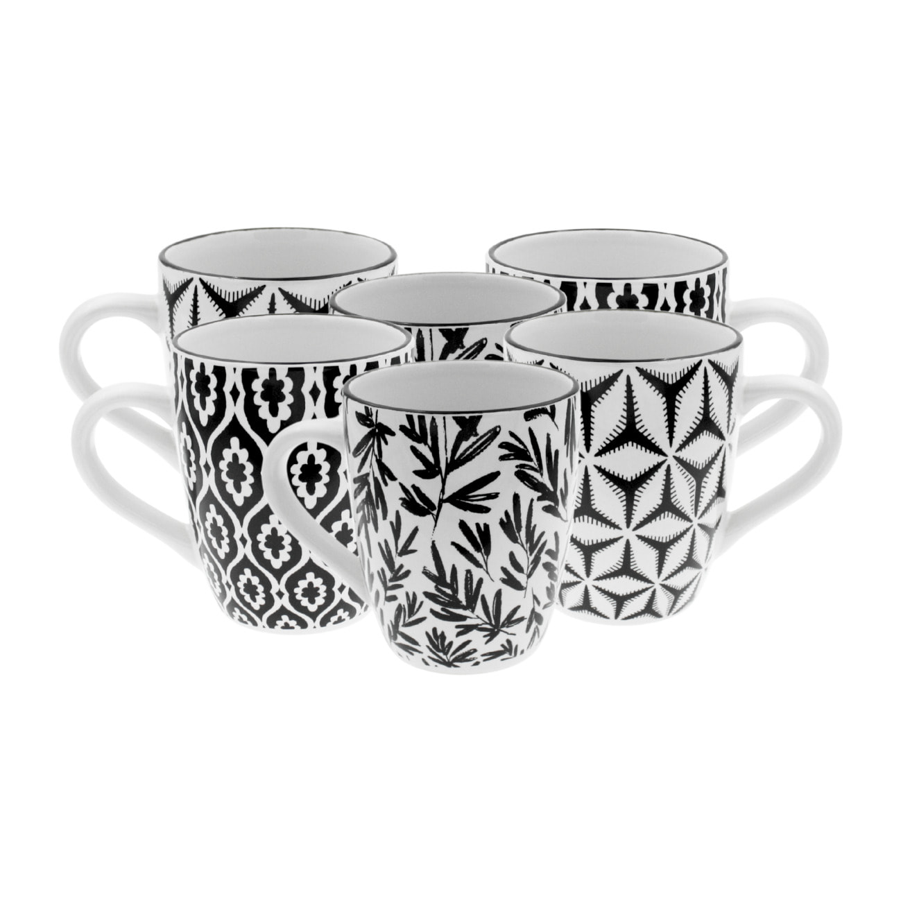 Lot de 6 mugs, SAVANA