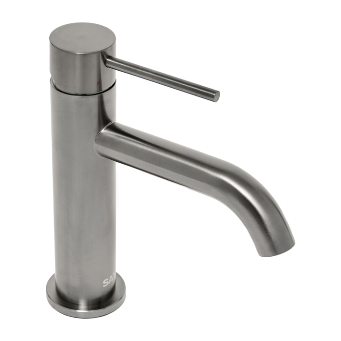 Aurum mitigeur de lavabo 16,5 cm, à levier, sans vidage, gun métal brossé (SATBAUR271BGM)