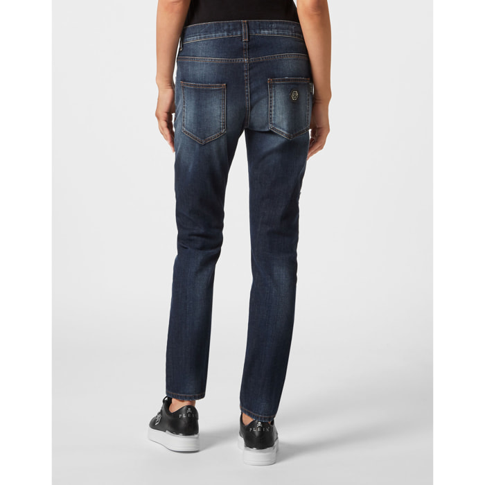 PHILIPP PLEIN Jeans dal taglio boyfriend