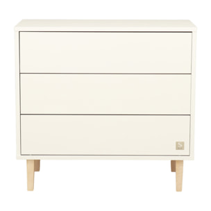 Commode 3 tiroirs pieds bois