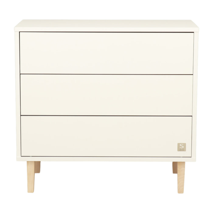 Commode 3 tiroirs pieds bois