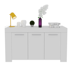 Credenza 3 Ante Design Con 5 Vani Capienti Multi Spazio Stile Moderno Nairobi Per  Soggiorno Cucina Sala Da Pranzo, Mobile Tv  144 x 80 x 42 cm Bianco