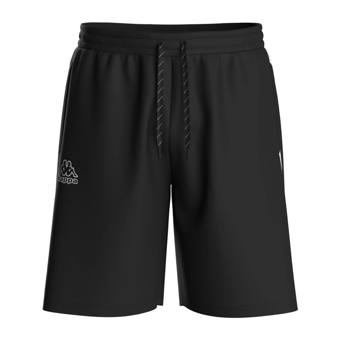 Pantaloni Corti Kappa Uomo Logo Idefi Nero