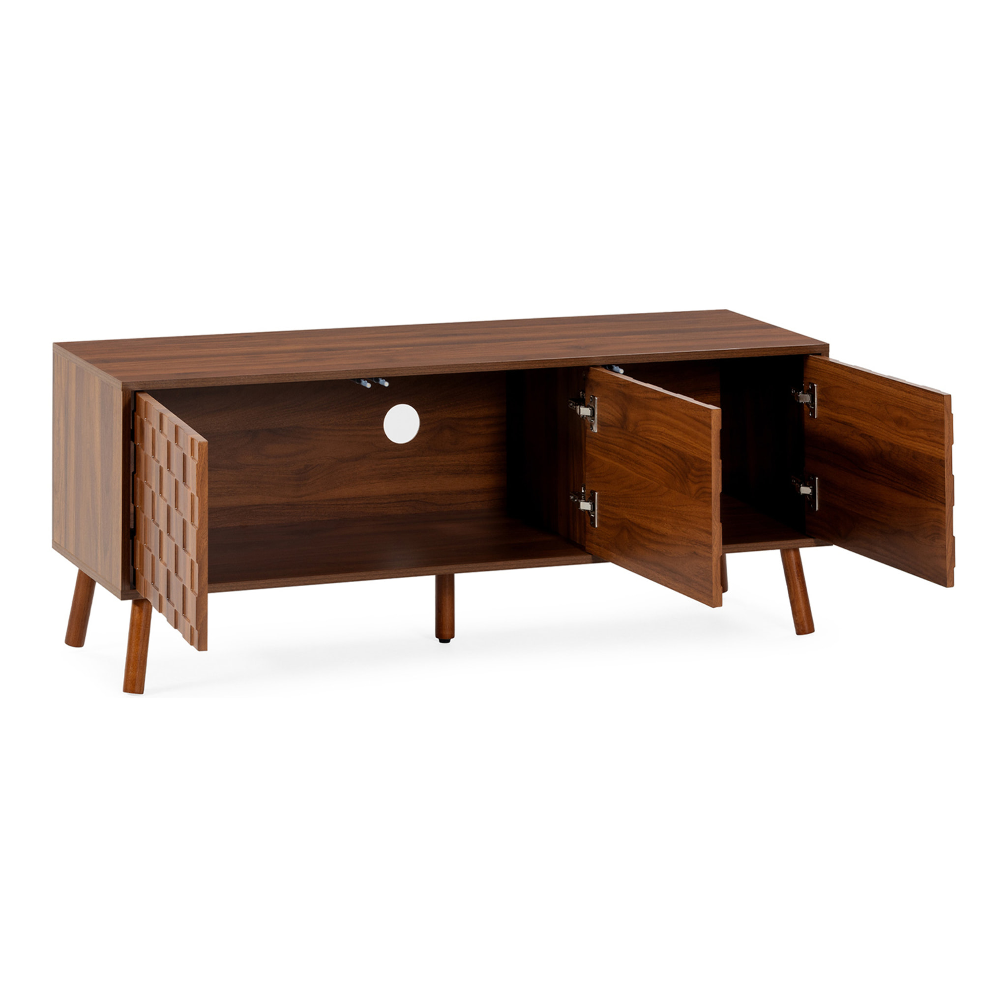 Mueble tv Canadá 3 puertas efecto Nogal
