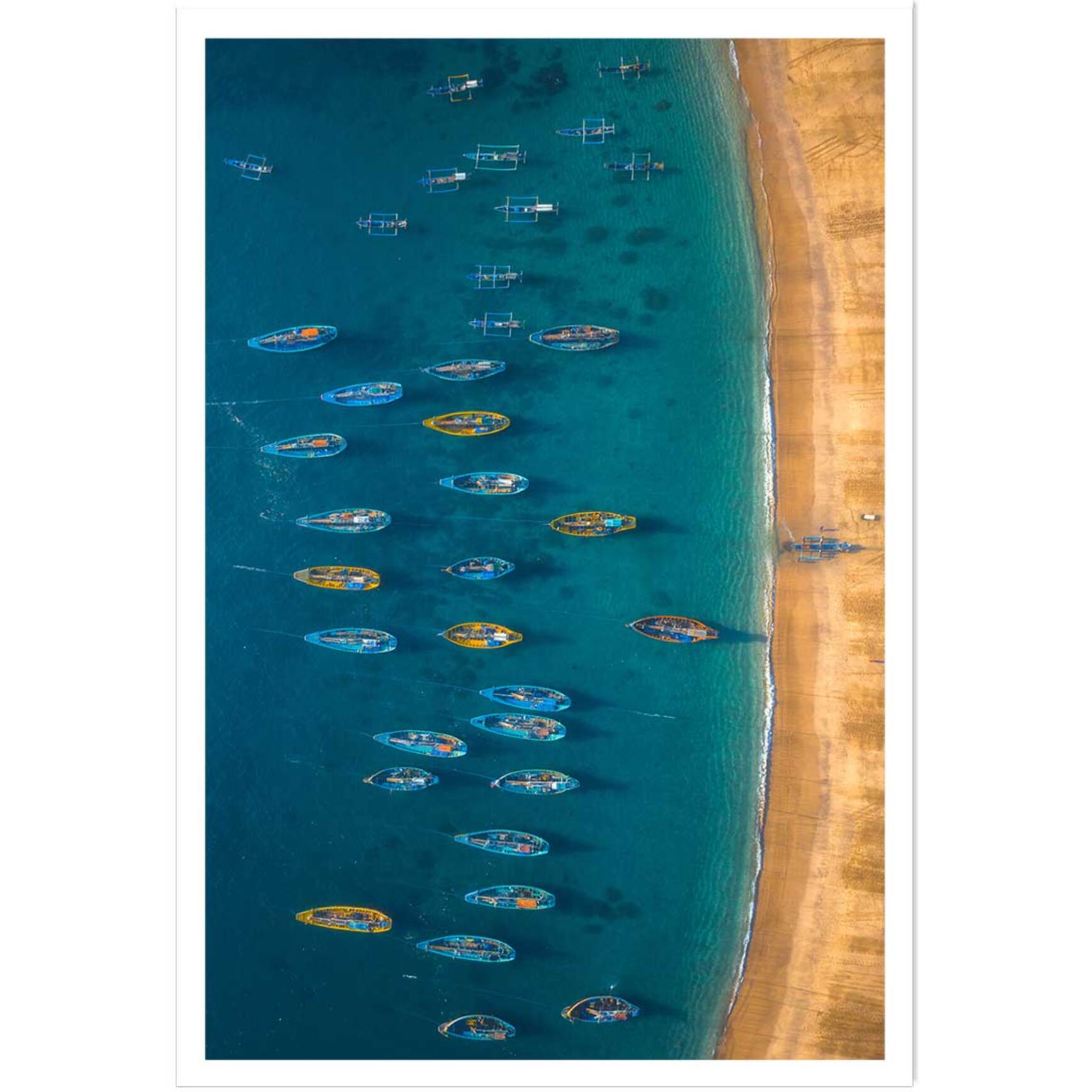 Poster bateaux de pêche Affiche seule