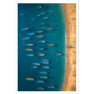 Poster bateaux de pêche Affiche seule