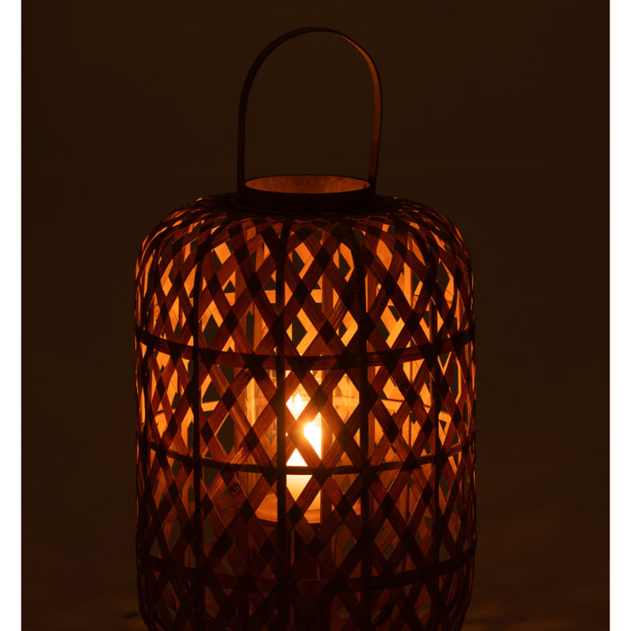 J-Line lanterne Jardin - bambou - naturel - small