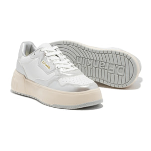 D.Franklin Zapatillas Deportivas Casual de Mujer Court Basic en Plata