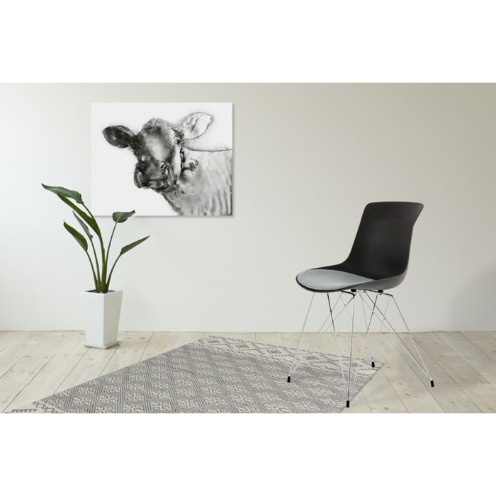 Set di 2 sedie Emily con cuscino integrato grigio e azzurro