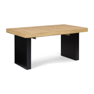 Table à manger extensible Marius - Bois - Noir