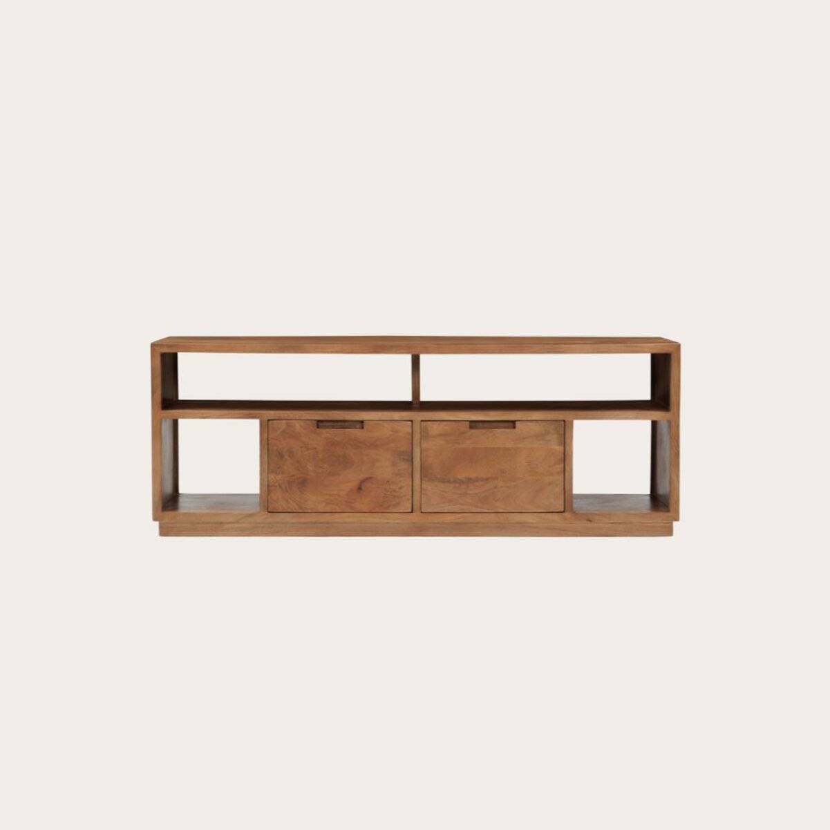 Meuble tv Athenas -bois massif de manguier-couleur noyer 160 x 60 x 35 cm