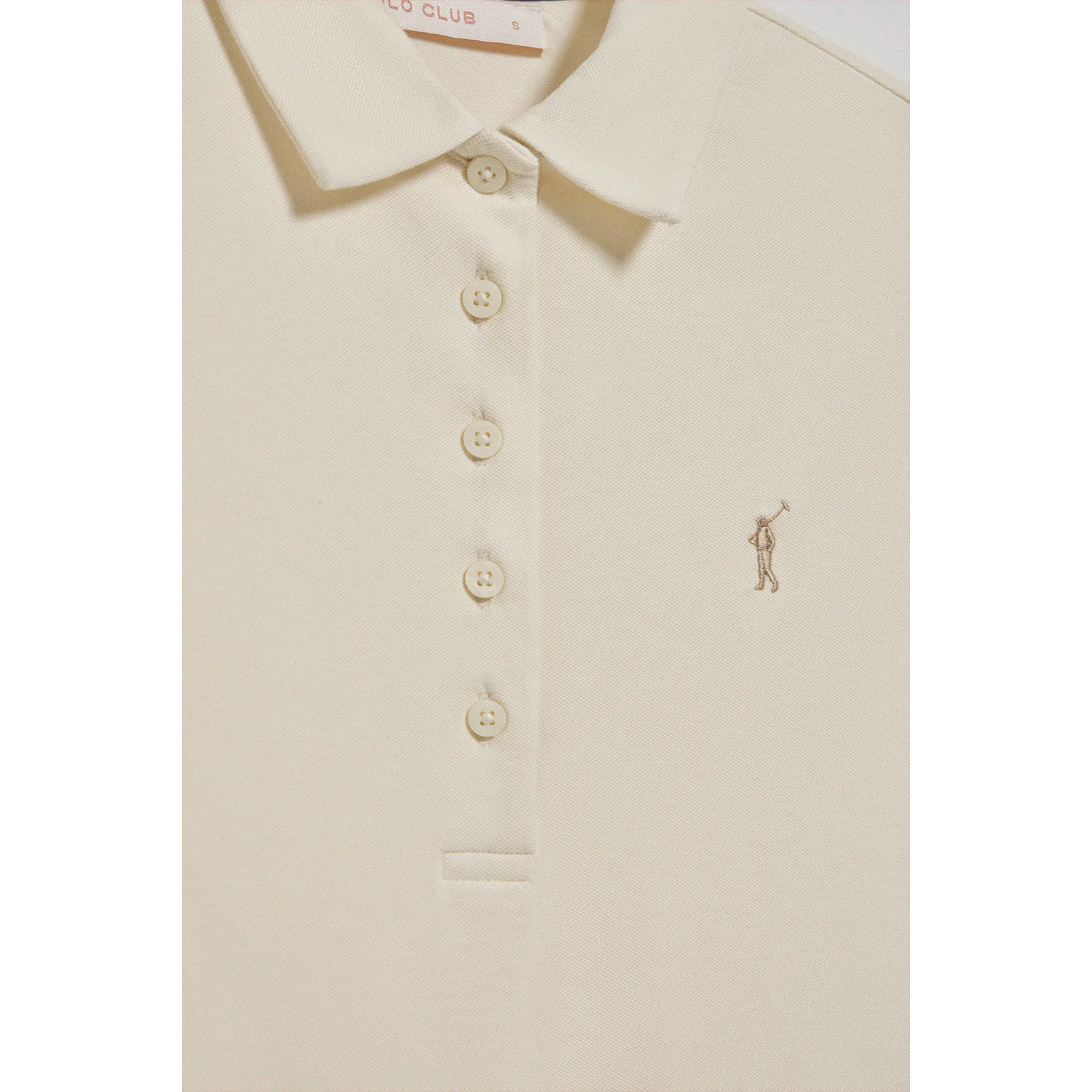 Vestito a polo ecrù con logo Rigby Go