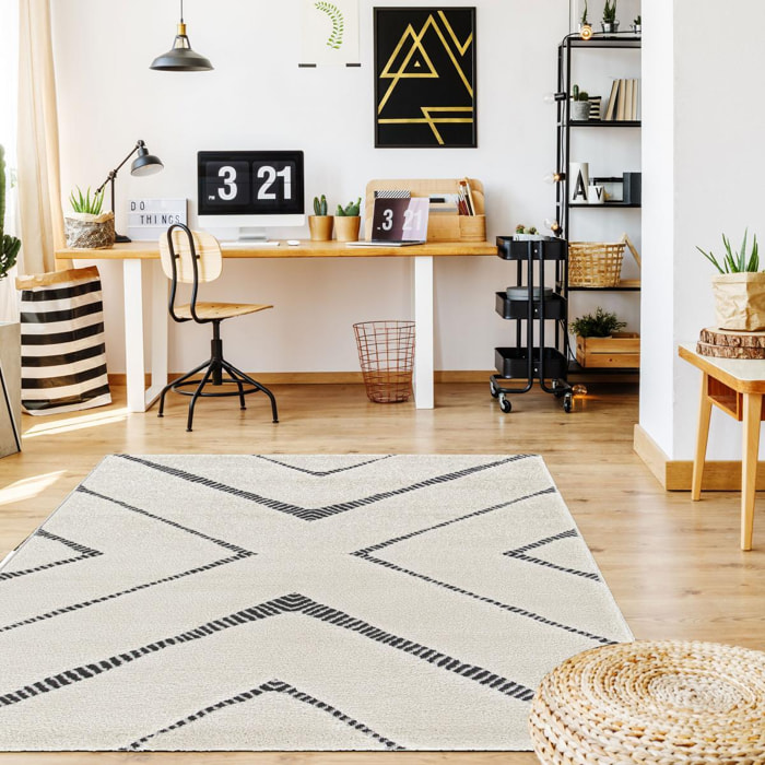 Tapis salon et chambre tissé motif géométrique HIPA