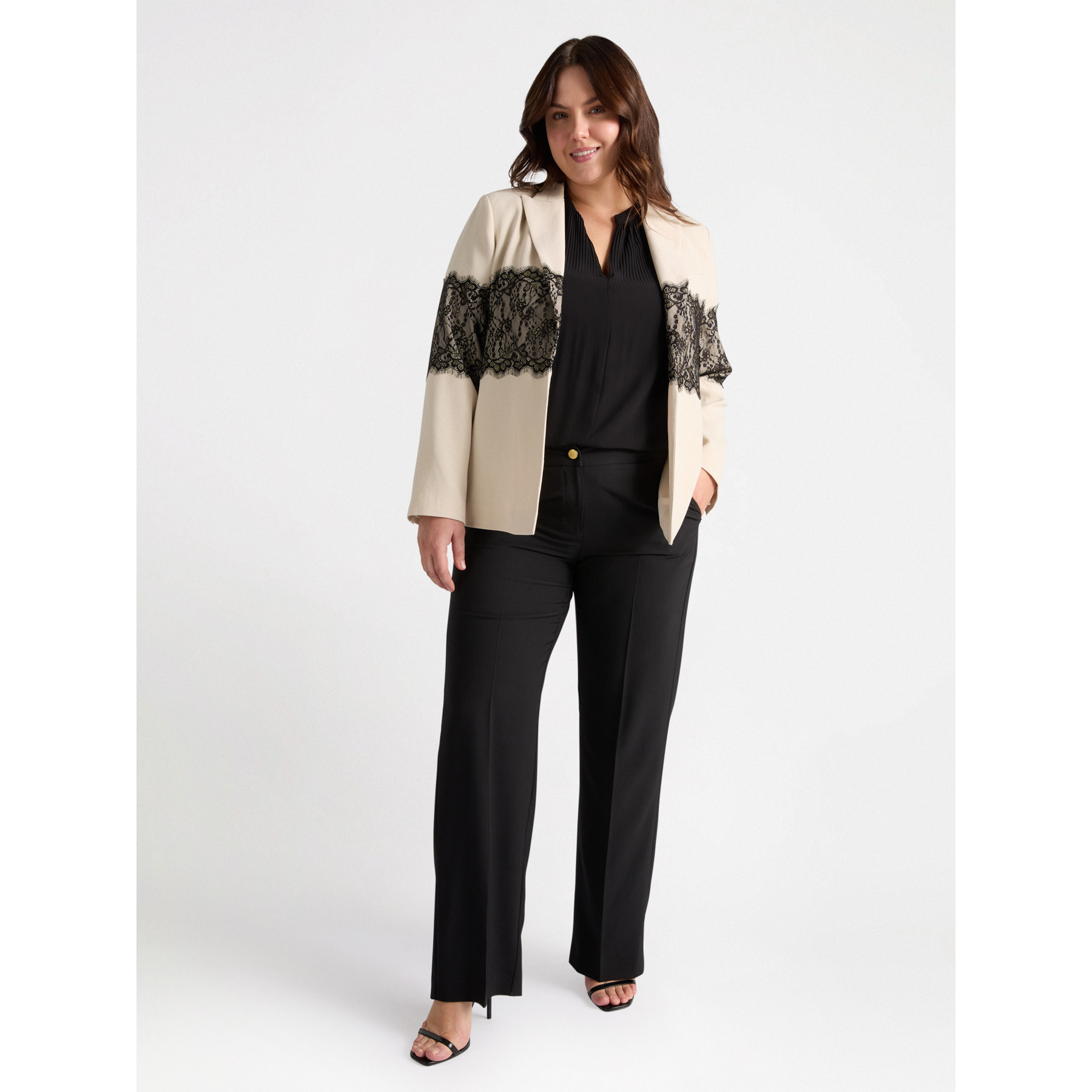 Fiorella Rubino - Blazer con pizzo - Beige