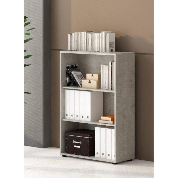 Libreria a 2 ripiani, 79 x 34 x 188, Cemento